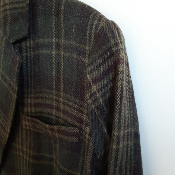 Haggar Tartan Blazer Women's Size 10 With Shoulder Pads - Picture 4 of 16